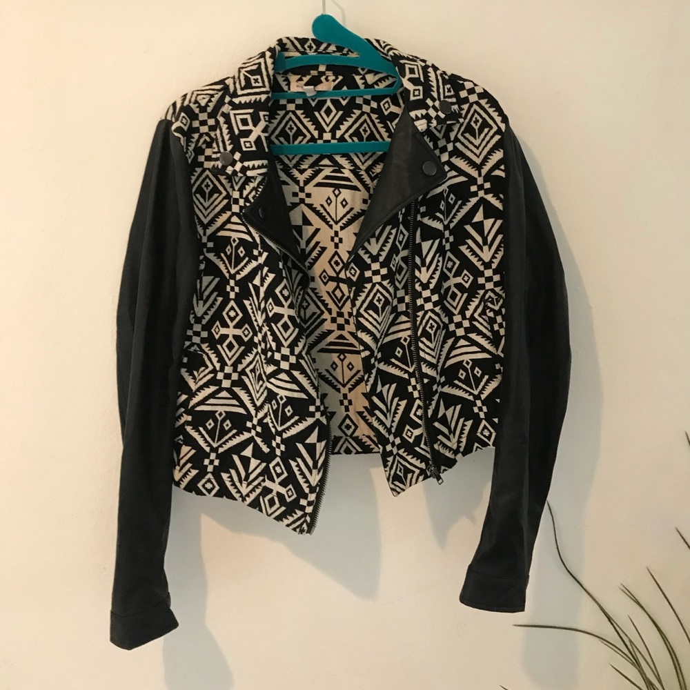 Leather MOTO Tribal Jacket